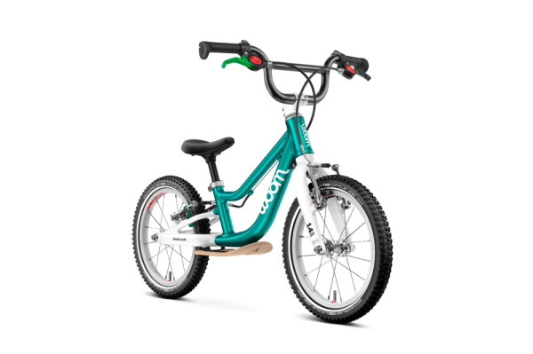 Woom GO 1+ Metallic Turquoise 14" mit Trittbrett
