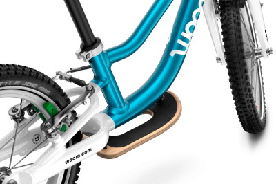 Woom GO 1+ Metallic Blue 14" mit Trittbrett Produktbild 1