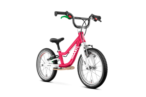 Woom GO 1+ Hot Pink 14" mit Trittbrett