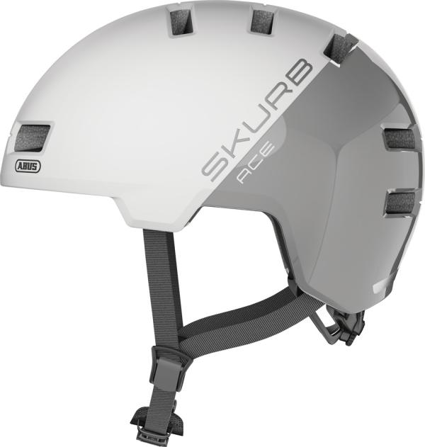 ABUS SKURB ACE silver white S white  