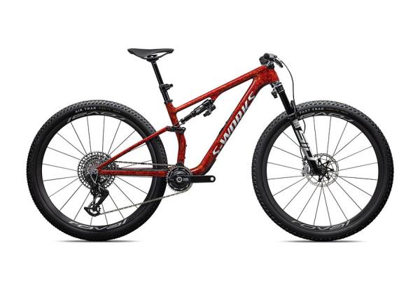 Specialized S-Works Epic 8  - SRAM XX SL AXS, RockShox Ultimate Flight Attendant Gloss Fiery Red Dry Impasto / Metallic White Silver S