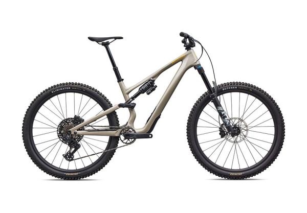 Specialized Stumpjumper 15 EVO Comp  - FACT 11m carbon, FOX Performance w/ GENIE, S1000 Eagle AXS SATIN SANDSTONE METALLIC / CALIFORNIA SUNSHINE S2